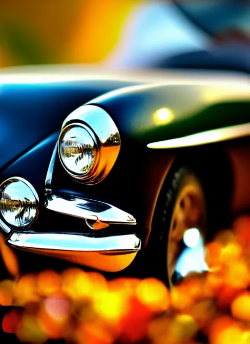 Prompt: car show, many ( mgb ( vehicle ) ) sharpfocus, photorealism, soft diffuse autumn lights, some sun light ray, dark room wall, canon 5 d 5 0 mm lens, isometric