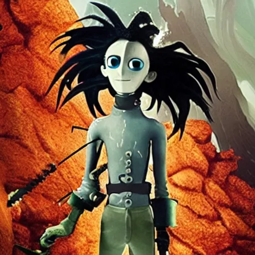 Image similar to edward scissorhands in made im abyss