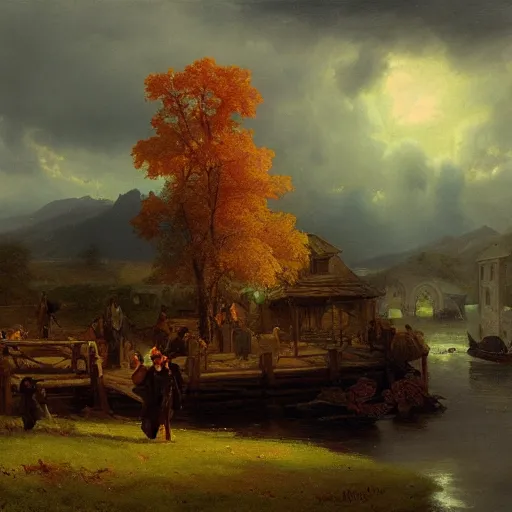 Prompt: a portrait of a 🎃 in a scenic environment by by andreas achenbach