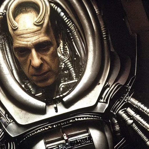 Image similar to film still of saul goodman in alien, giger, detailed