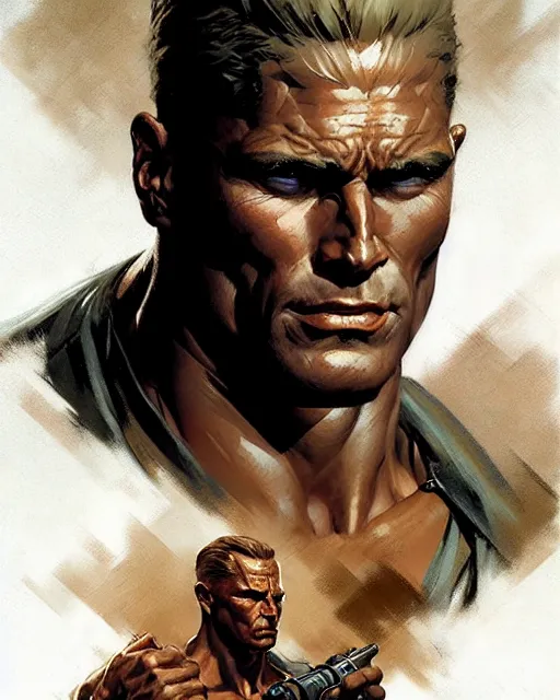 Image similar to fierce doc savage, fantasy character portrait, ultra realistic, concept art, intricate details, highly detailed by greg rutkowski, gaston bussiere, craig mullins, simon bisley