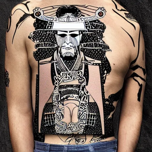 Image similar to graphic design ink samurai chains