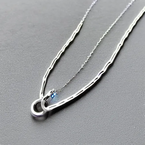 Prompt: sterling silver necklace, photo