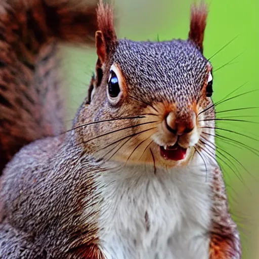 Image similar to shocked appalled squirrel with its open mouth agape
