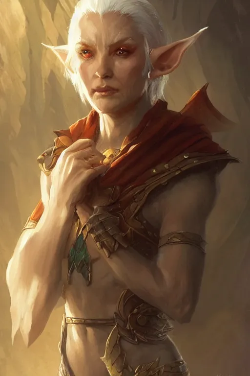 Prompt: dungeons and dragons elder old elf character closeup portrait, dramatic light, dungeon background, 2 0 0 mm focal length, painted by stanley lau, painted by greg rutkowski, painted by stanley artgerm, brom, digital art, trending on artstation