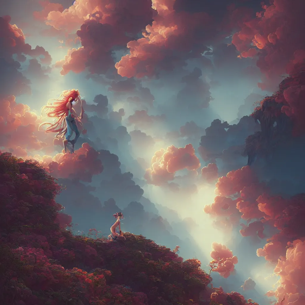 Image similar to a simple micro-service deployed to a datacenter, cloud, security, attack vector, trending on Artstation, painting by Jules Julien, Leslie David and Lisa Frank and Peter Mohrbacher by Artgerm by Ferdinand Knab by Alena Aenami by Dave LaChapelle muted colors with minimalism