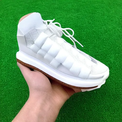 Image similar to balenciaga sneakers in minecraft