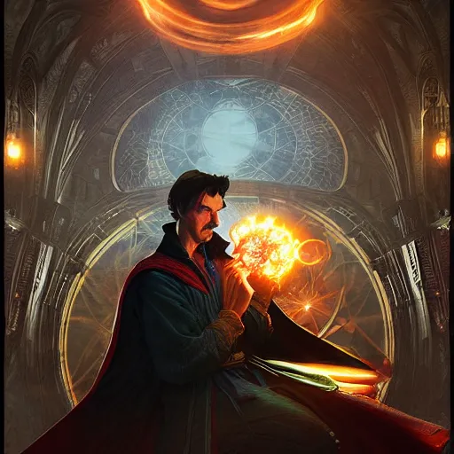 Image similar to doctor strange eating tacos geog darrow greg rutkowski