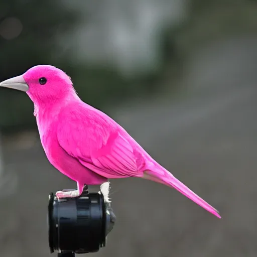Prompt: pink bird cinematography