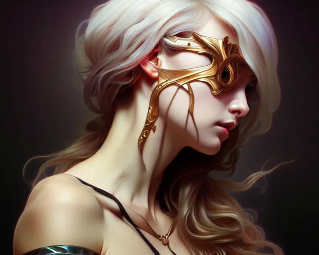 Image similar to psychoslayer, portrait, highly detailed, deep focus, elegant, digital painting, smooth, sharp focus, illustration, ultra realistic, 8 k, art by artgerm and alphonse mucha