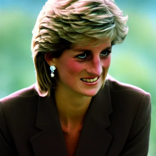 Image similar to princess diana being beamed up to a UFO