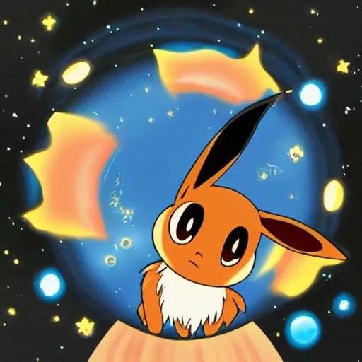 Image similar to Eevee in space