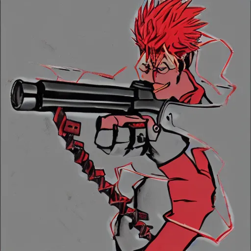 Prompt: Vash the Stampede as a gun
