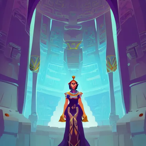 Image similar to egyptian princess in her royal chambers icon vector minimalist warcraft, loftis, cory behance hd by jesper ejsing, by rhads, makoto shinkai and lois van baarle, ilya kuvshinov, rossdraws global illumination