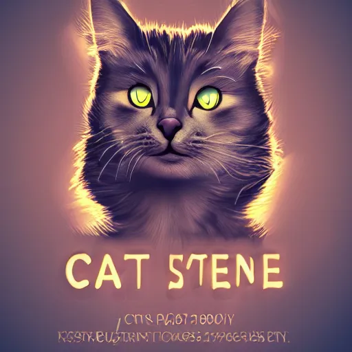 Image similar to cat theme logo, cat theme banner, cat design, art photography style, trending on artstation, warm light, lovely and cute, fantasy art, 8 k resolution