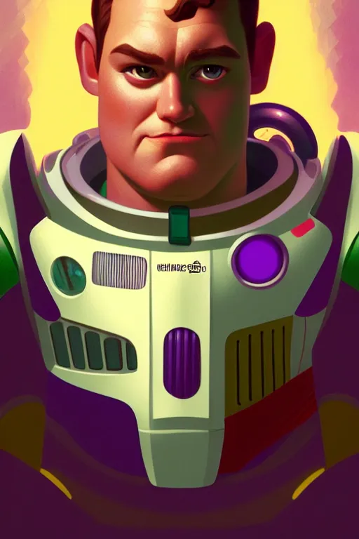 Prompt: a portrait of buzz lightyear, fantasy, sharp focus, intricate, elegant, digital painting, artstation, matte, highly detailed, concept art, illustration, ambient lighting, art by ilya kuvshinov, artgerm, alphonse mucha, and greg rutkowski