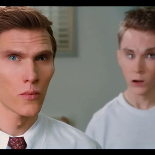 Image similar to Live Action Still of Jerma in Malcolm in the Middle, real life, hyperrealistic, ultra realistic, realistic, highly detailed, epic, HD quality, 8k resolution, body and headshot, film still