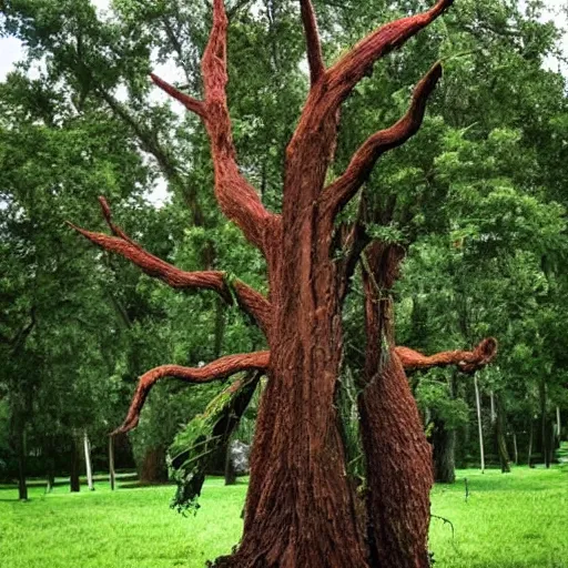 Prompt: a tornado tornado tree hybrid