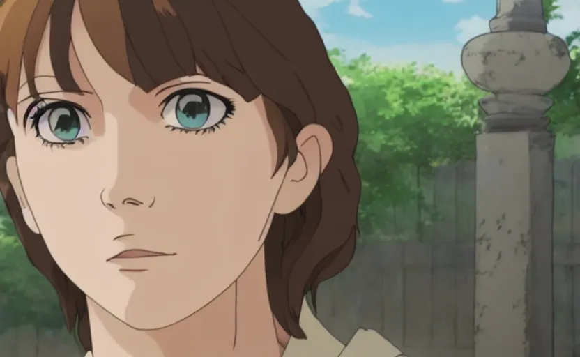 Image similar to emma watson film by studio ghibli, close up, emma watson, anime film by makoto shinkai