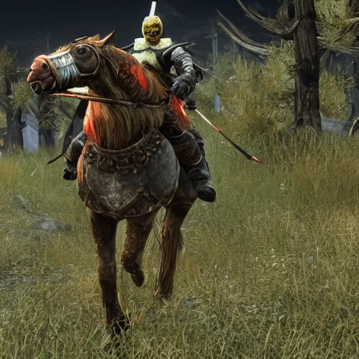 Image similar to screenshot of a player performing the three horse and a clown infinite duplication glitch in skyrim