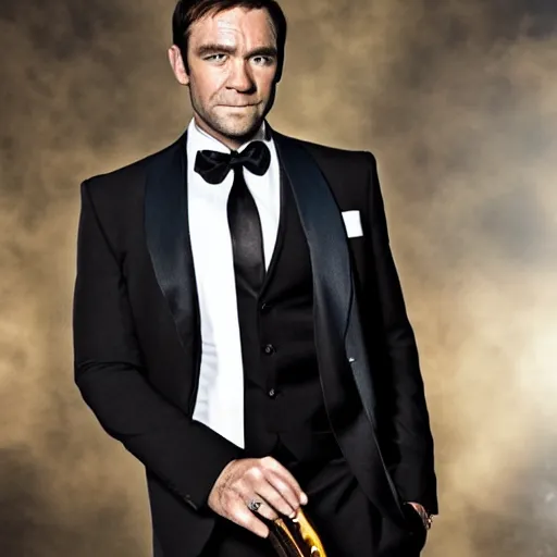 Image similar to Portrait of Antony Starr as James Bond, Award winning photo