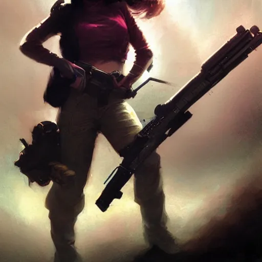 Prompt: midget with a gun, ackground by john harris + andreas rocha, artwork by charlie bowater + artgerm + anato finnstark + ross tran