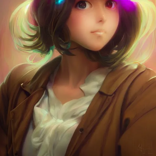 Image similar to Beautiful Anime Girl Time Traveler, Dream neon, detailed, centered, digital painting, artstation, concept art, donato giancola, Joseph Christian Leyendecker, WLOP, Boris Vallejo, Breathtaking, 8k resolution, extremely detailed, beautiful, establishing shot, artistic, hyperrealistic, beautiful face, octane render, cinematic lighting, dramatic lighting, masterpiece