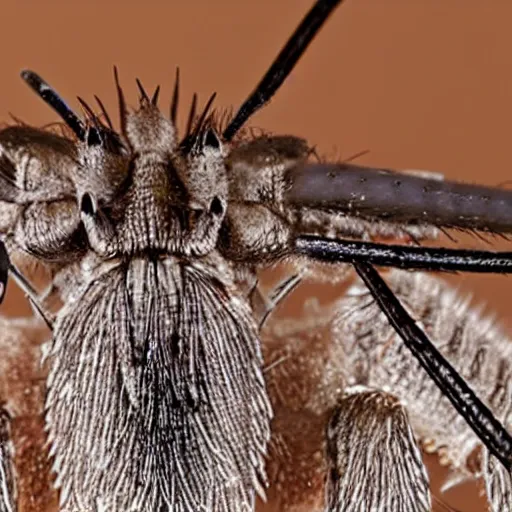 Prompt: a sharply detailed, focus-stacked, microscopic close-up of a mosquito with George Washington's head