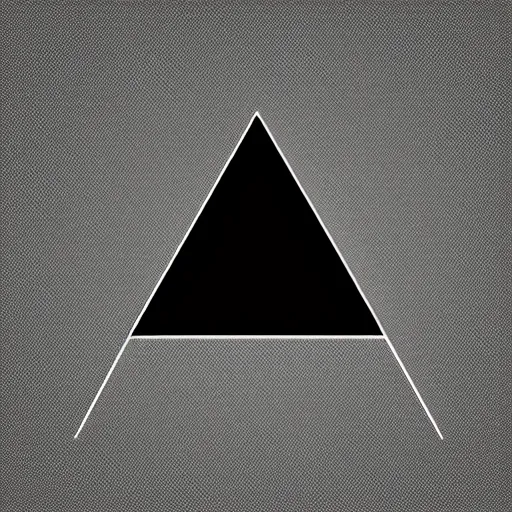 Prompt: a white pyramid on a black background