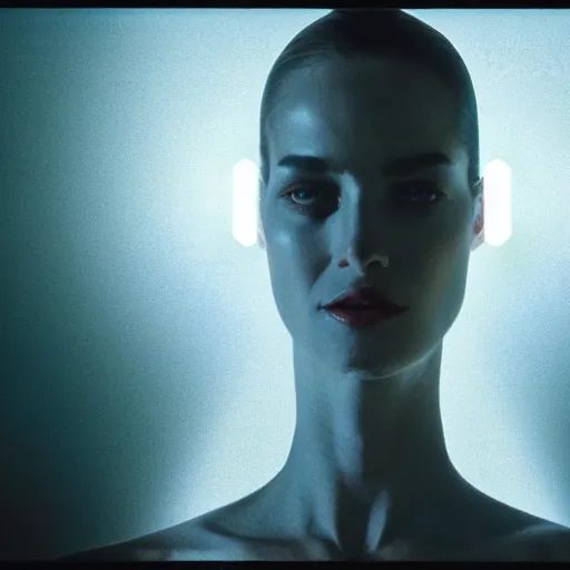 Prompt: extremely beautiful futuristic super schizophrenic psychotic prismatic superhuman, lush detail, herb ritts, roger deakins, anne leibovitz, beeple, cinematic lighting, sharp focus, hyperrealism, greg rutkowski, psychosis, beautiful psychotic radiant madwoman, super schizophrenic superhuman, volumetric light