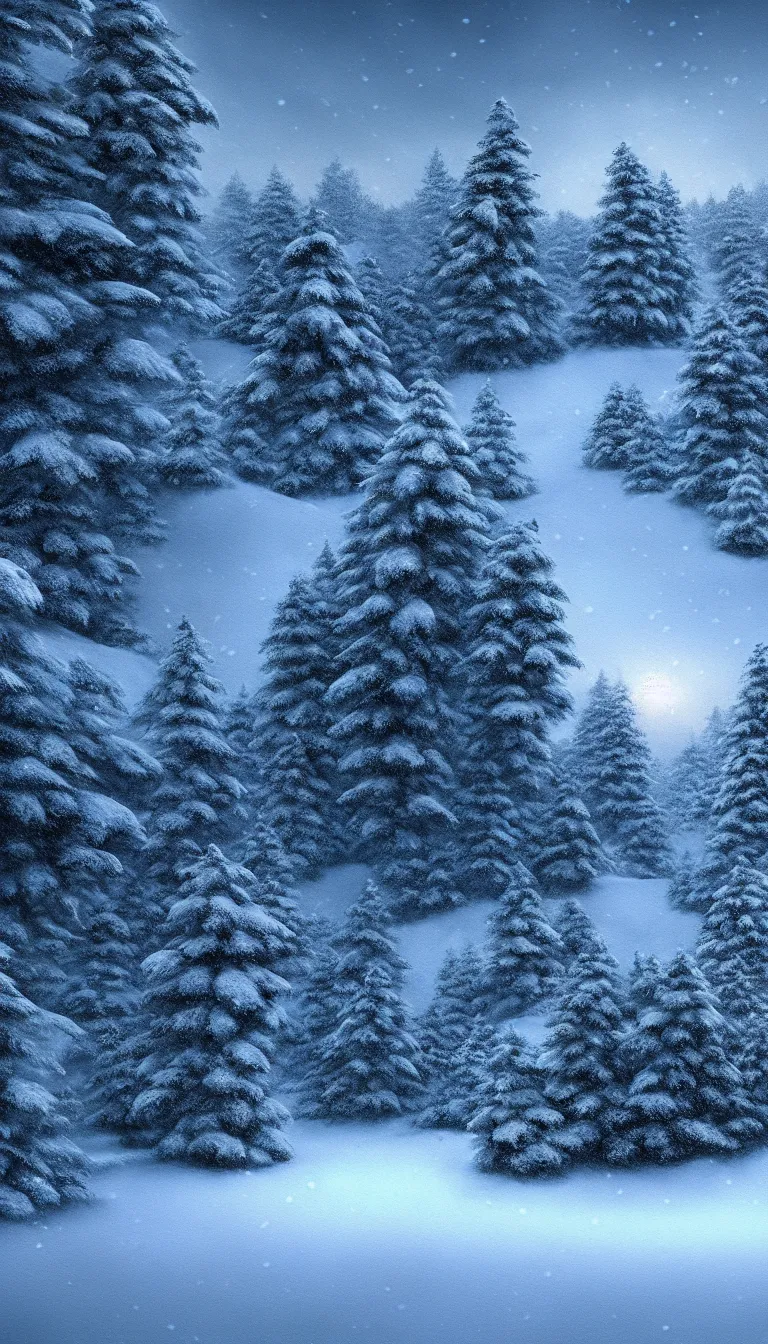 Prompt: highly detailed photo of snowfall landscape, award winning photo, hyper realistic, art by greg rutsowski, concept art, 8 k detail post - processing