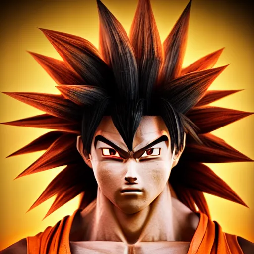 Prompt: photorealistic human goku, goku as an asian man, goku in real life, spiky hair, orange gi, human goku, photography, cinematic