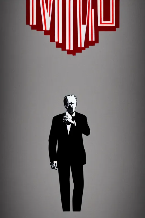 Image similar to minimal movie poster, clint eastwood is united states president joe biden, solid colors, cinematic, fan art, trending on artstation