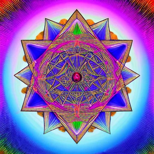 Image similar to dmt ego of death, over sacred geometry psychedelic hallucination, 8 k, high quality