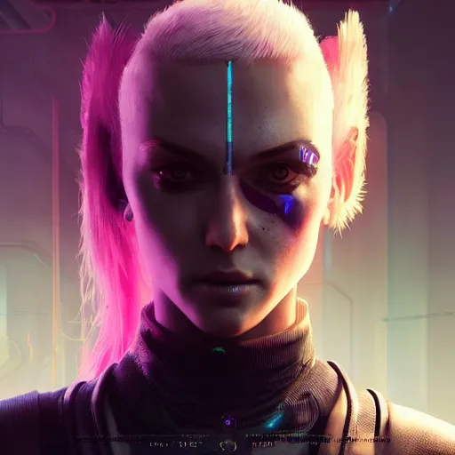 Prompt: kerli koiv, cyberpunk 2 0 7 7 character headshot, sharp, digital matte painting, anime key art by yoshitaka amano, greg rutkowski, wlop, dramatic lighting, trending on artstation