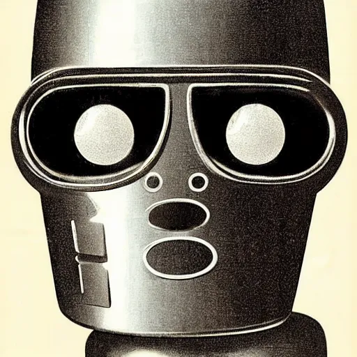 Image similar to Chrome robot, reflective silver chrome android,Android, 1950s, drawn by Norman Rockwell