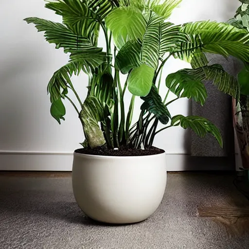 Image similar to an architectural, unique pot made for houseplants