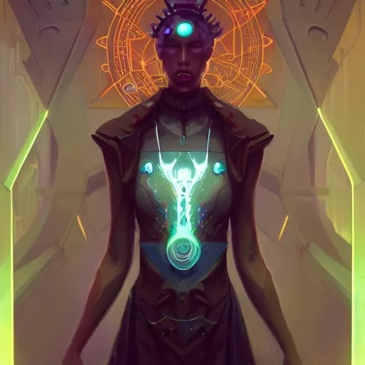 Image similar to a portrait of a cybernetic illuminati occultist, cyberpunk concept art by pete mohrbacher and wlop and artgerm and josan gonzales, digital art, highly detailed, intricate, sci-fi, sharp focus, Trending on Artstation HQ, deviantart, unreal engine 5, 4K UHD image