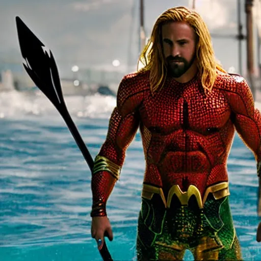 Prompt: Ryan Gosling as Aquaman