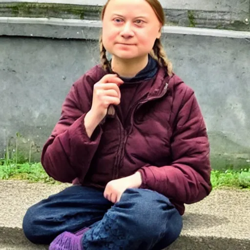 Prompt: greta thunberg as a 8 0 year old woman