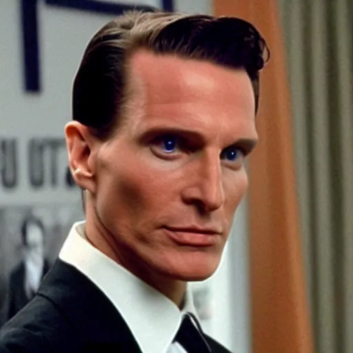 Prompt: still image of patrick bateman from american psycho in breaking bad