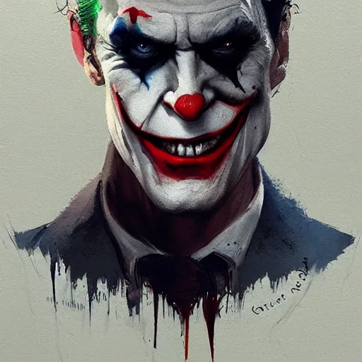 Prompt: joker, paint by greg rutkowski