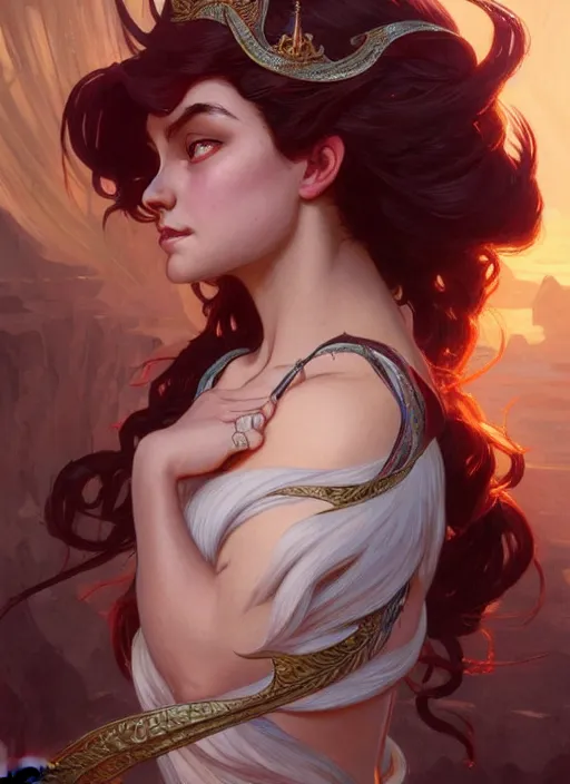 Image similar to Adhel Bol as Ariel, western, D&D, fantasy, intricate, elegant, highly detailed, digital painting, artstation, concept art, matte, sharp focus, illustration, art by Artgerm and Greg Rutkowski and Alphonse Mucha, masterpiece, stunning, artstation