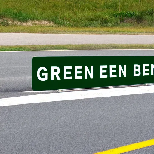 Prompt: a road sign that says green beans