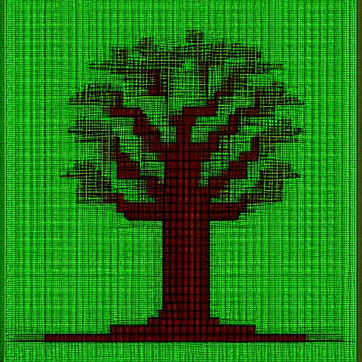 Prompt: a green tree, pixel art, 8 bit