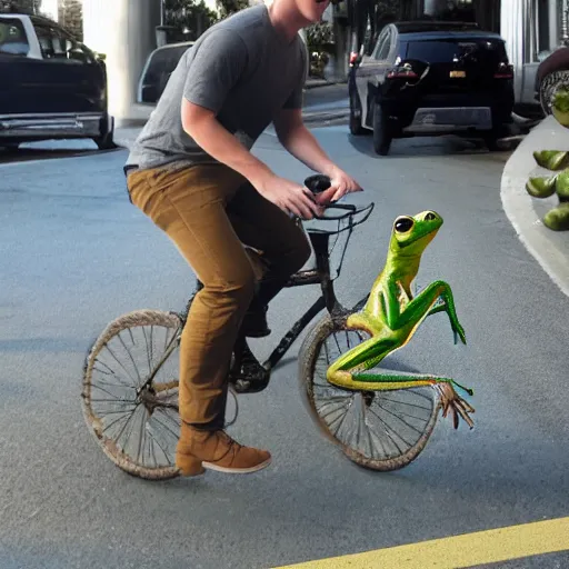 Image similar to mark zuckerberg riding a frog
