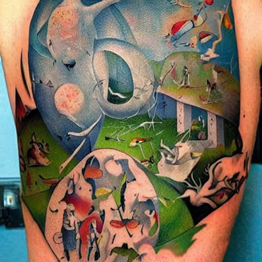 Tattoo uploaded by Gökhan  garden of earthly delights Hieronymus Bosch   Tattoodo