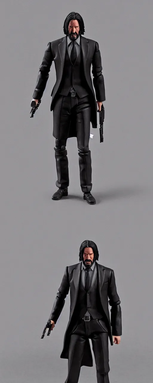 Prompt: john wick action figure