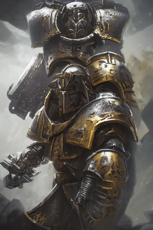 Image similar to armor portrait heros warhammer 4 0 k horus heresy fanart - the primarchs emperor by johannes helgeson animated with vfx concept artist & illustrator global illumination ray tracing hdr fanart arstation zbrush central hardmesh 8 k octane renderer comics stylized