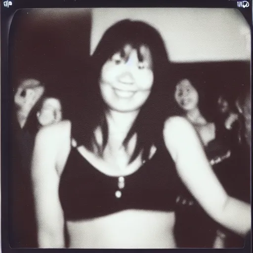 Image similar to Polaroid photograph of your mom in a club, blurry, XF IQ4, 150MP, 50mm, F1.4, ISO 200, 1/160s, Adobe Lightroom, photolab, Affinity Photo, PhotoDirector 365,